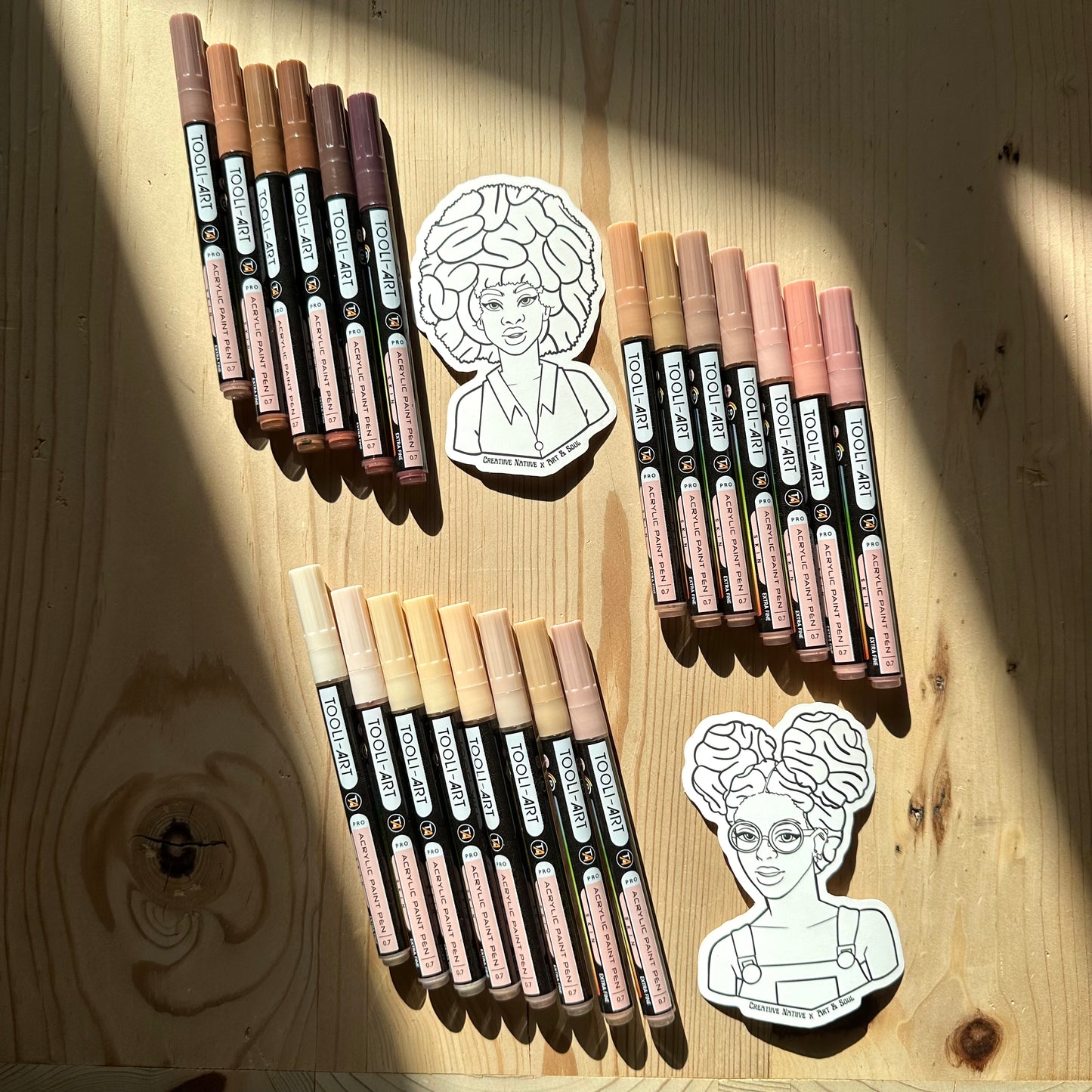 Skin Tone Premium Paint Pens (3-Pack)