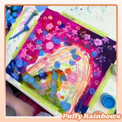 Puffy Rainbows Art Lesson Plan [Digital Download]