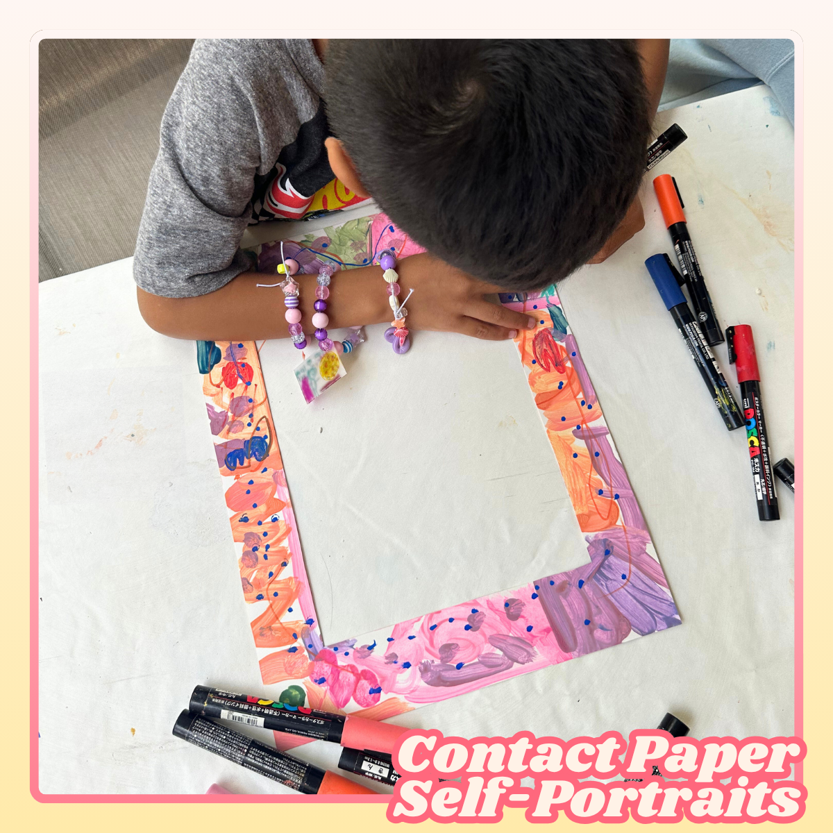 Contact Paper Self-Portraits Art Lesson Plan [Digital Download]